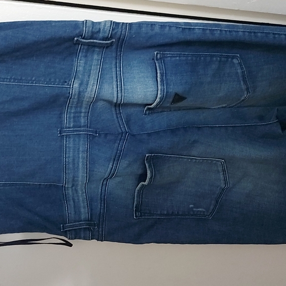 GUESS  Distressed Denim Jumpsuit/ Bodycon/ Sexy/ Sz 10/ NWOT - Picture 9 of 11